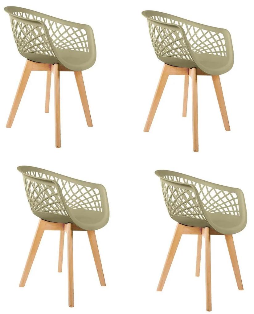 Conjunto 4 Cadeiras Web Wood Fendi - Empório Tiffany