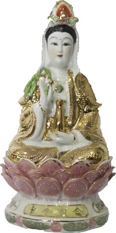 Kuan Yin Deusa da Misericórdia em Porcelana (25cm)