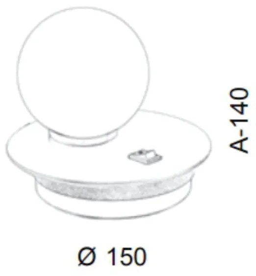 Abajur Ø15X14Cm Metal E Globo Ø10Cm 01Xg9 |Old Artisan Abj-5523 (BRANCO, FOSCO (BRANCO))