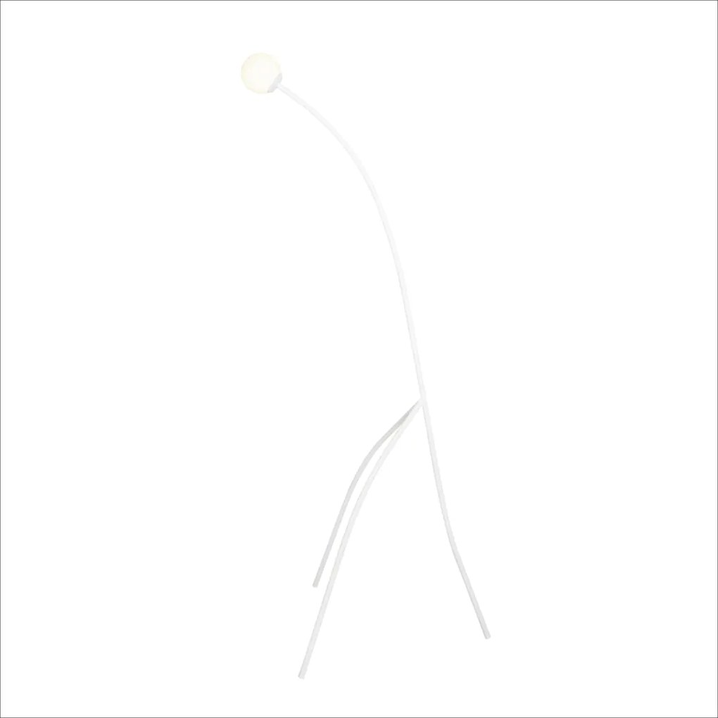 Luminária De Chão Girafa 51X53X166Cm 1Xg9 Globo Ø12Cm Por Waldir Junio... (MT-M - Mate Metálico)