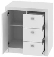 Armário 03 Gavetas e 01 Porta para Home Office ME4111 Branco - Tecno M