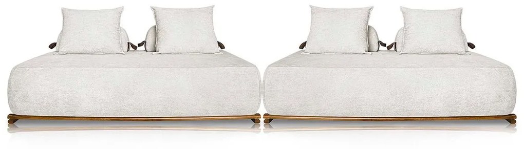 Kit 2 Sofás 2 Lugares Decoração Lazer Sala Ibiza SPZ 160cm Bouclé - ADJ Decor