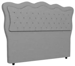 Cabeceira Casal Cama Box 140cm Oregon Z04 Linho Cinza - Mpozenato
