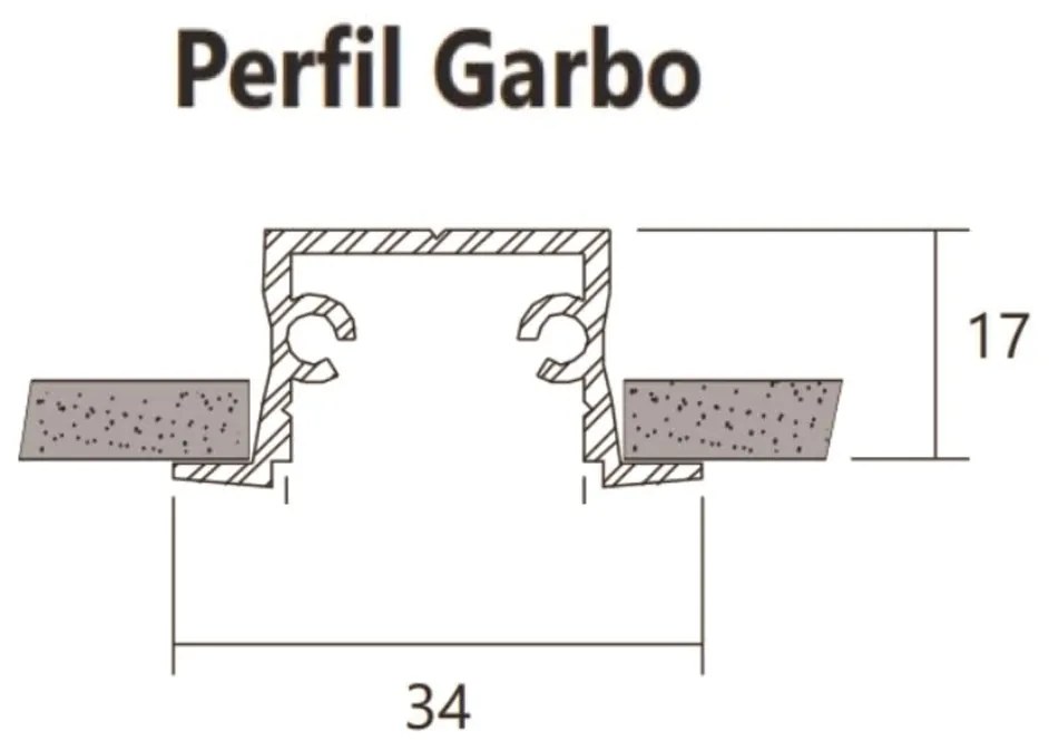 Junção Teto/parede Perfil Embutir Para Fita Led Garbo 10X10Cm | Usina... (BT - Branco Texturizado)