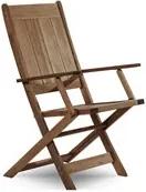 Cadeira Dobrável com Braços Acqualung Nogueira - Mão & Formão