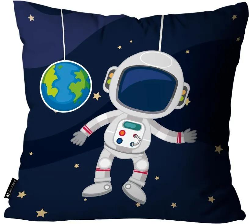 Capa para Almofada Infantil Astronauta Azul Escuro55x55cm