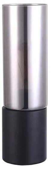 Luminaria De Mesa Metal Vidro Spire - PRETO / FUMÊ