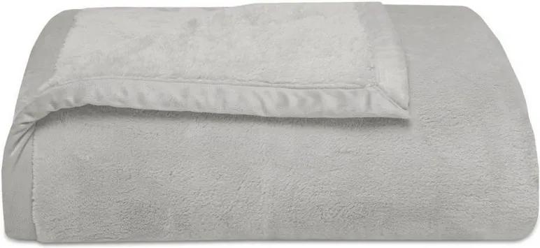 Cobertor Super Soft Liso Queen 340g/m² - Cinza Claro - Naturalle