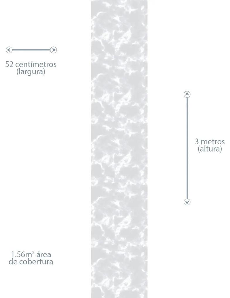 Papel de Parede Mármore Cinza 0.52m x 3.00m