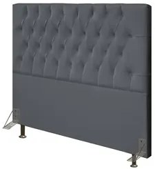 Cabeceira Cama Box Casal Queen 160cm Diamante Veludo J02 Cinza - Mpoze