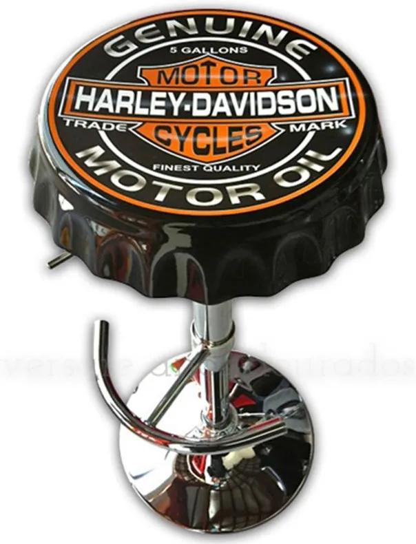 Banqueta Giratória Tampa De Garrafa Harley Davidson Motor Oil