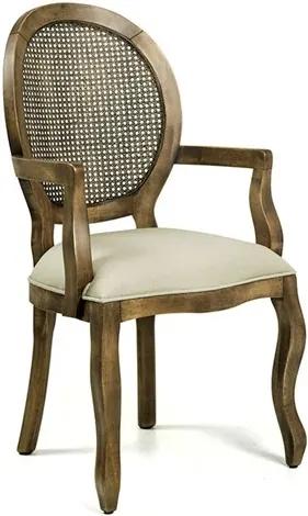 Cadeira Lustef C/Braço Rústica de Madeira Maciça