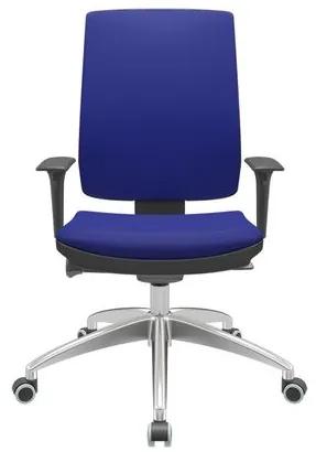 Cadeira Office Brizza Soft Aero Azul Autocompensador Base Aluminio 120cm - 63904 Sun House