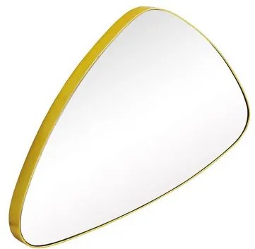 Espelho Triangular com Moldura Folheada a Ouro - 35x55cm