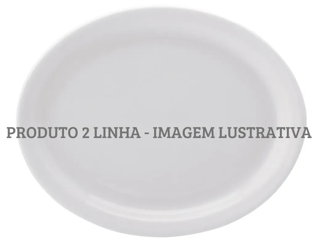 Travessa Rasa Oval 25 Cm Porcelana Schmidt - Mod. Protel 2° Linha 073