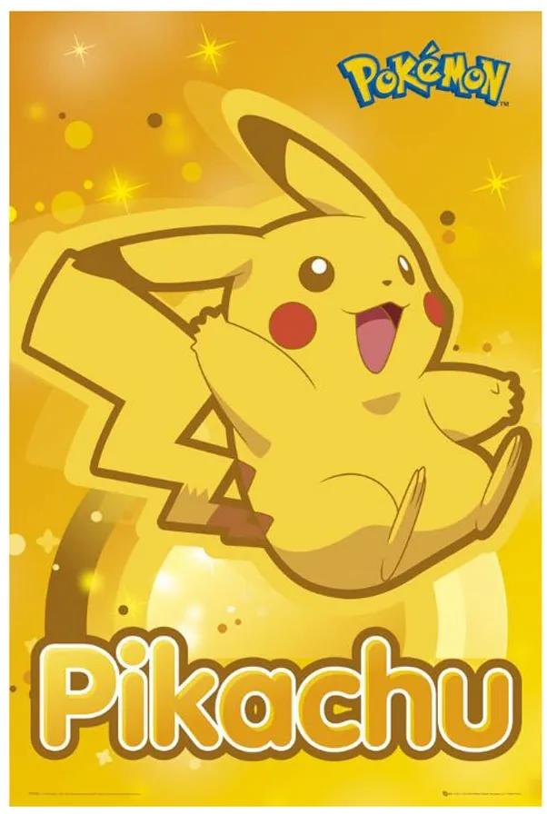 Gravura Poster Para Quadros Desenho Infantil Pikachu 60x90cm