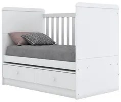 Berço 3 em 1 Mini Cama Certificado pelo Inmetro Aquarela Branco - Henn