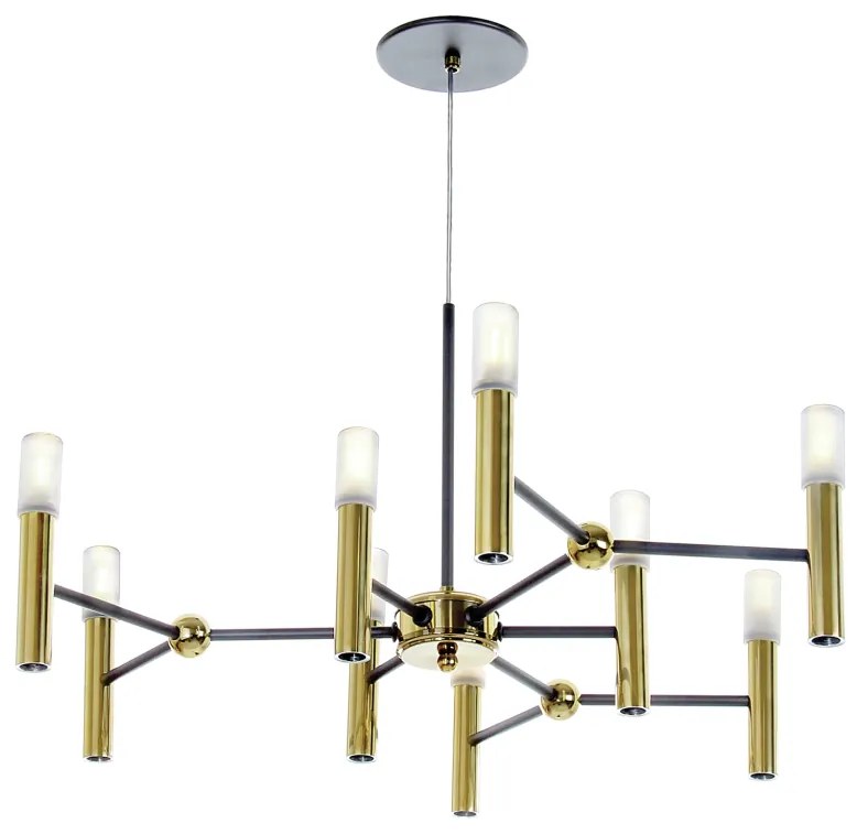 Pendente Flash Ø62X34Cm Tubo Ponteira Acrílico Metal Alumínio 9Xg9 - O... (MARSALA)