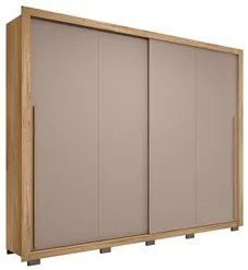 Guarda Roupa Casal 2 Portas de Correr 245cm Praticus Buriti/Fendi - Ca