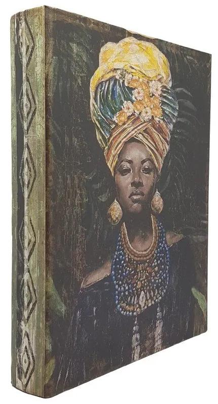 Caixa Livro Decorativo Africana