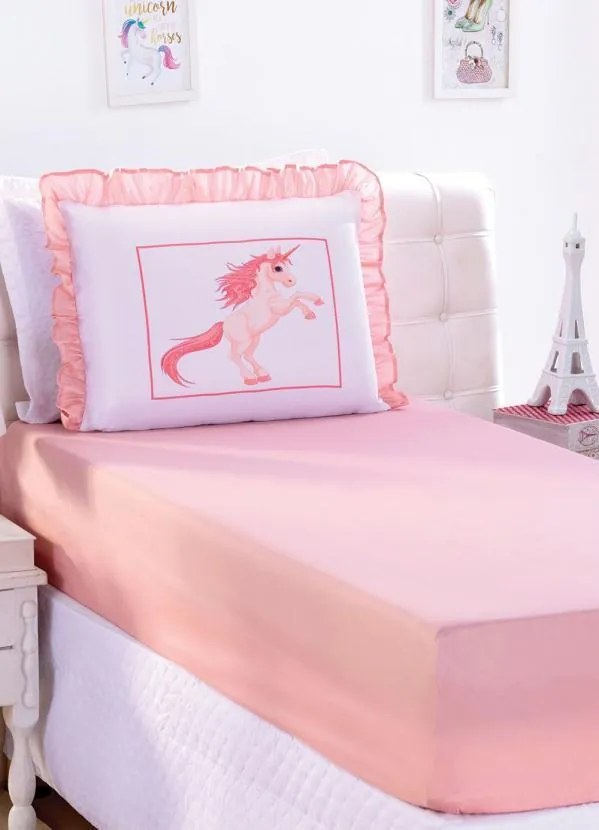 Jogo de Cama Unicórnio Solteiro 2 Peças