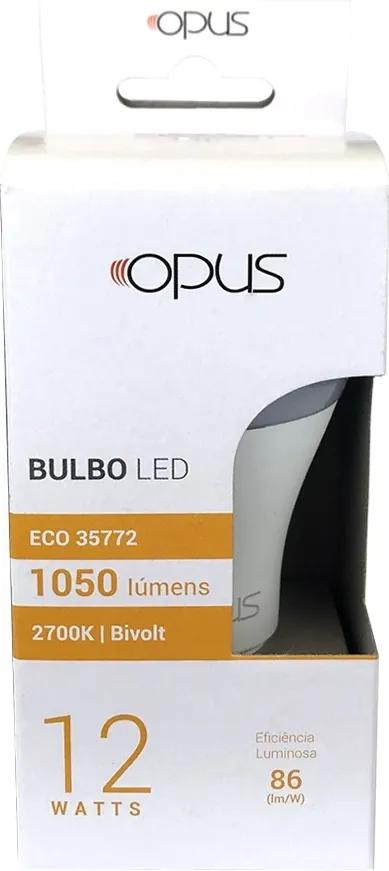 Lâmpada de Led Bulbo ECO E27 12W 2700K - Opus - Bivolt