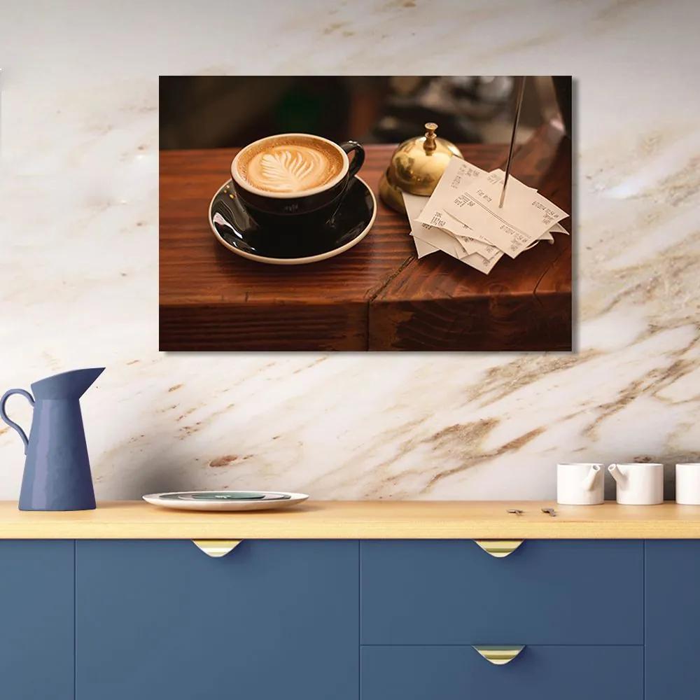 Quadro Decorativo de Parede Xícara de café 60x43cm Cozinha Sala