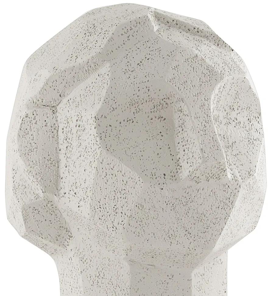 Escultura Decorativa "Rosto" Em Poliresina Off White 24,5x14 cm - D'Rossi