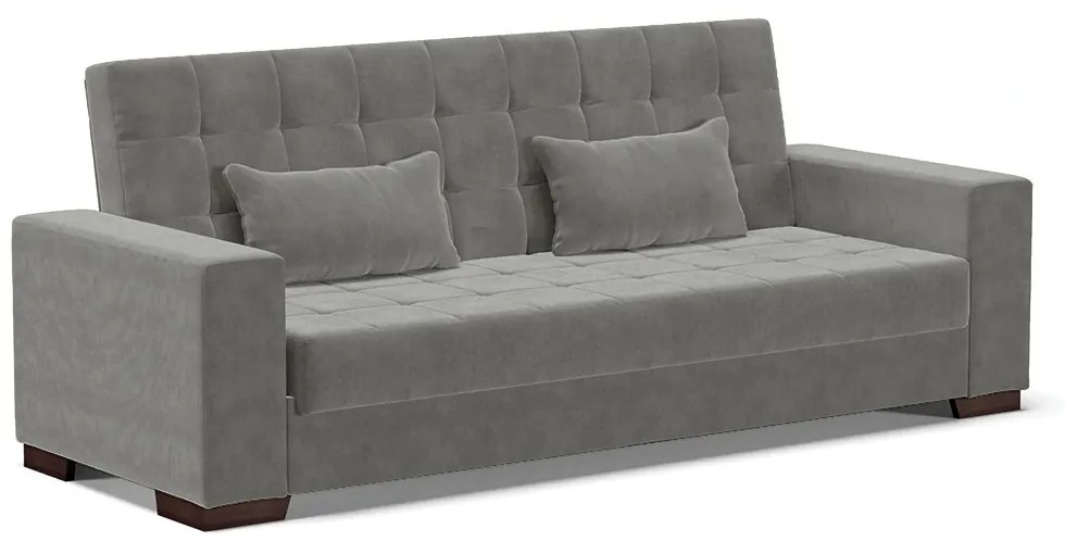 Sofá Cama Casal 3 Lugares 210cm Lisboa Suede  D03 - D'Rossi - Grafite