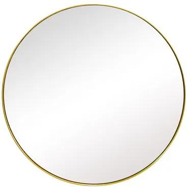 Espelho Redondo com Moldura Folheada a Ouro - 41x41cm
