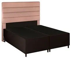 Cabeceira com Base Cama Box Casal Queen 158x198 Hit ID5 Corano Marrom/