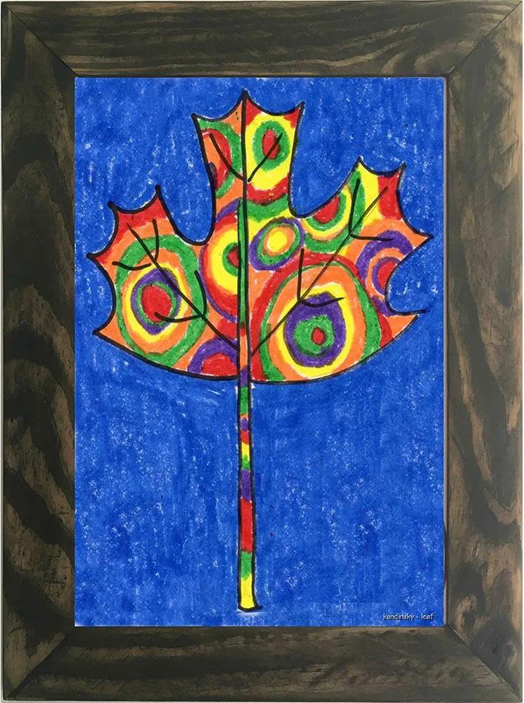 Quadro Decorativo A4 Leaf - Kandinsky Cosi Dimora