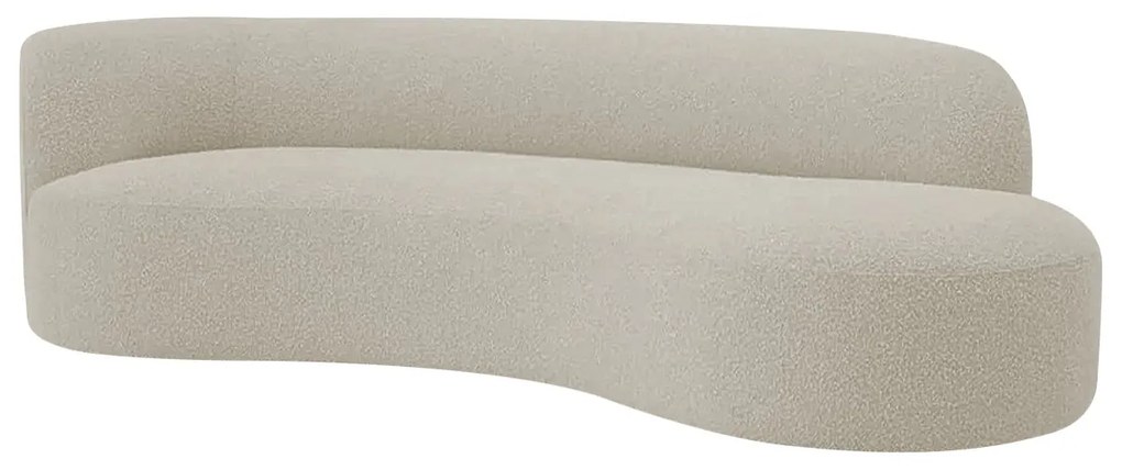 Divã Recamier Orgânico Tokyo 160cm Lado Direito Linho - ADJ Decor