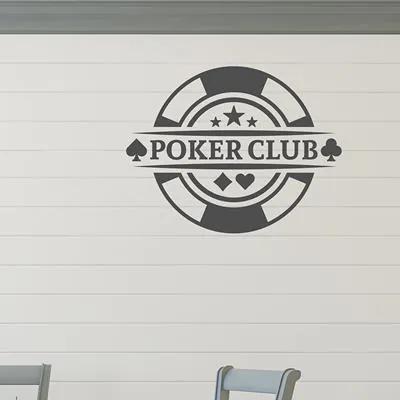 Adesivo Decorativo - Poker Club - Medidas 0,76X0,59M (Clube De Poker)