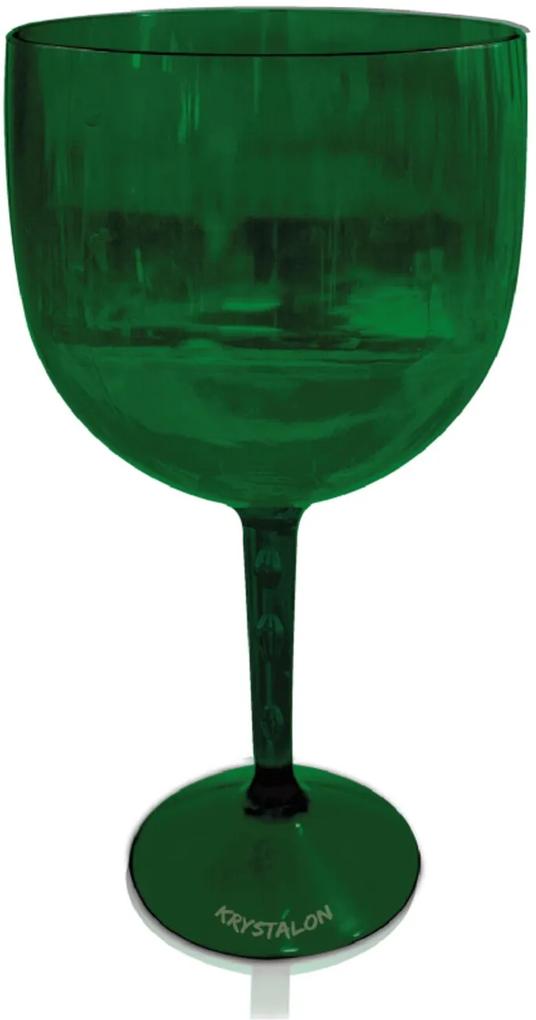 Taça Gin Verde Translúcido Acrílico Poliestireno