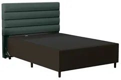 Cabeceira com Base para Cama Box Casal 138x188cm Hit ID5 Linho Verde/S