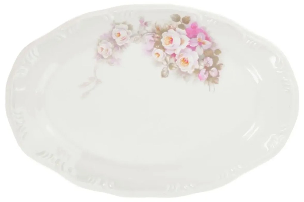 Travessa Rasa Oval 28Cm Porcelana Schmidt - Dec. Eterna E351