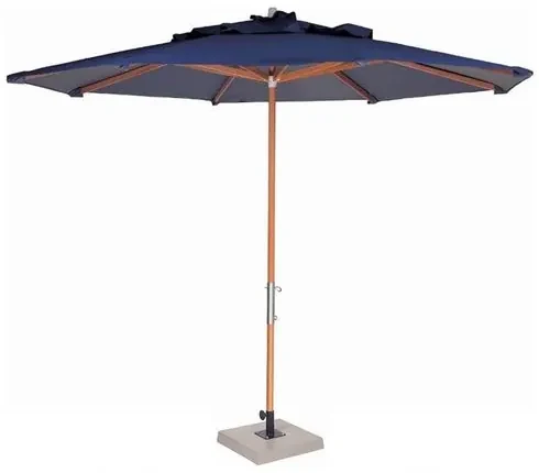 Ombrelone Leblon Azul Royal em Madeira 2,00 MT (LARG) Base 49x49 cm Central com Tecido Bagun - 44249 Sun House
