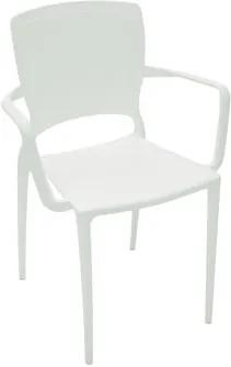 Cadeira Sofia com braços branca Tramontina