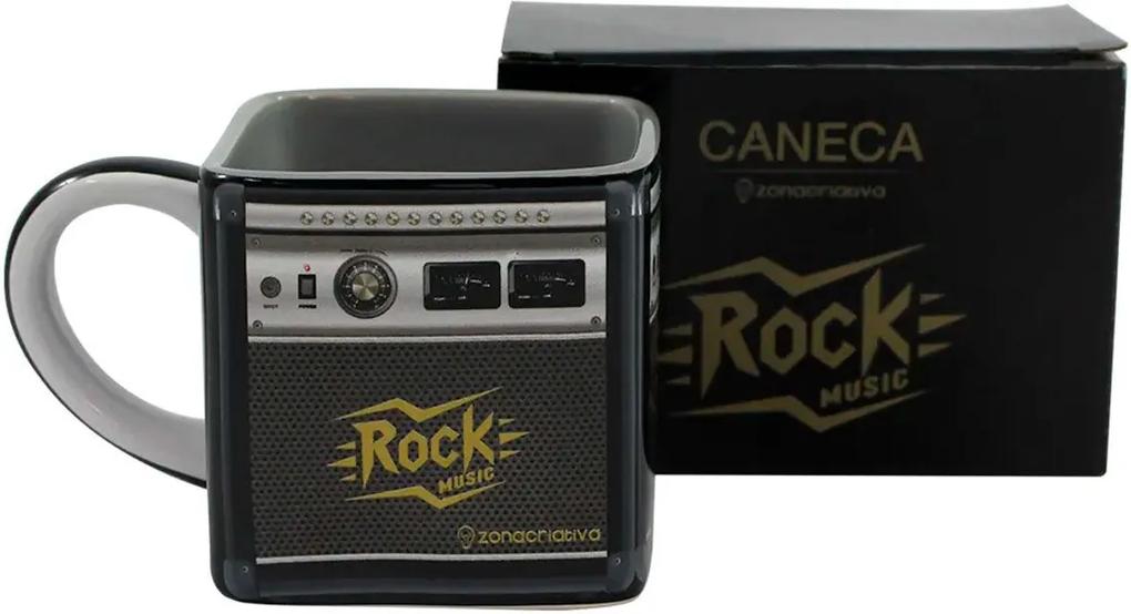 Caneca Quadrada Cubo Amplificador Rock Music