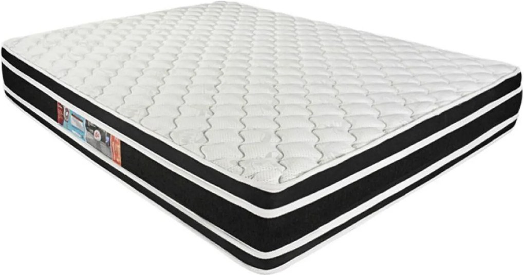 Cama Box Baú Viúva + Colchão De Espuma D33 - Castor - Black White Double Face 128x188x69cm Marrom