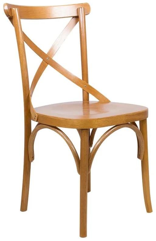 Cadeira de Jantar X Espanha Sem Braço Amêndoa Fosco - Wood Prime TT 38166