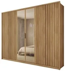 Guarda Roupa Casal 6 Portas 4 Gavetas Turium C01 Buriti - Mpozenato