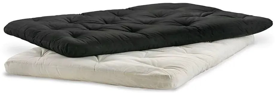 Colchonete Futon Dobravel Enrolavel 130X130X10Cm Orthovida (Preto, Preto)