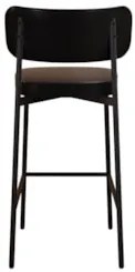 Banqueta Alta Bar Estofada Kit 2 Ella M25 Sintético Preto - Mpozenato