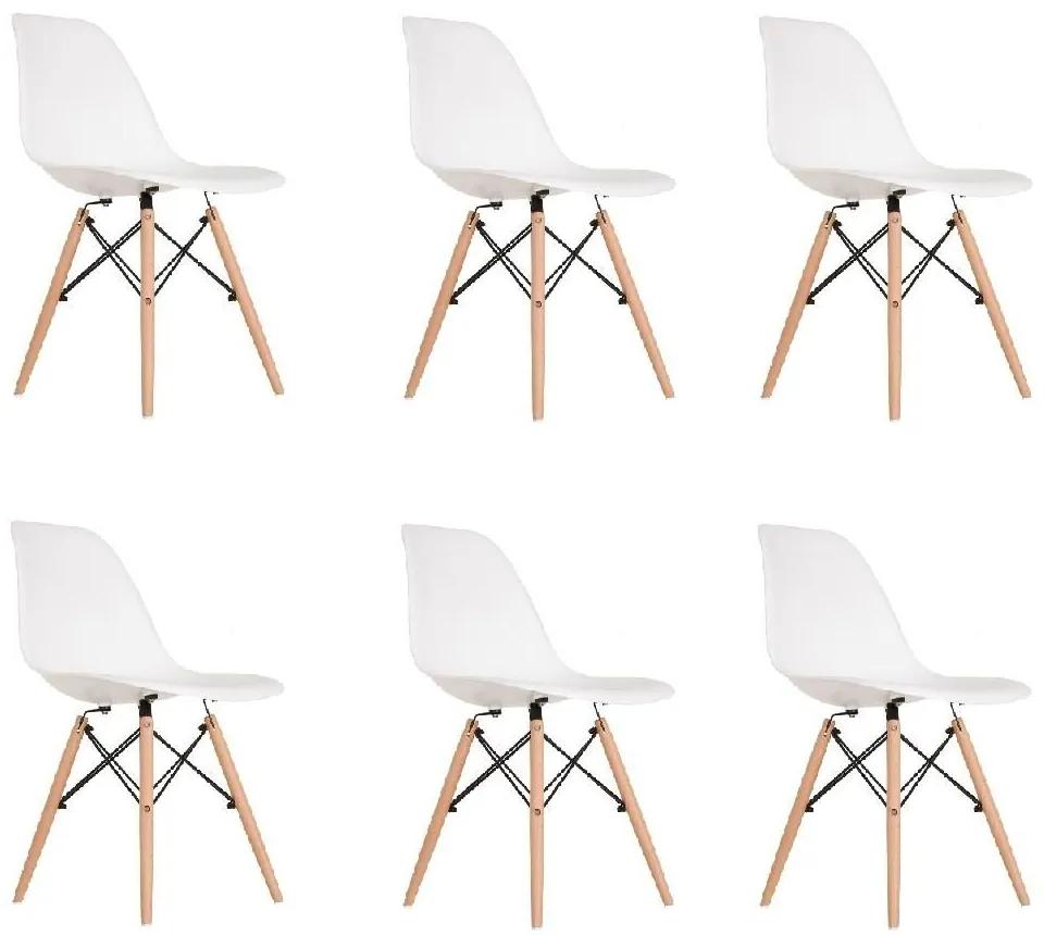 Conjunto 6 Cadeiras Eames Branca Dsw - Empório Tiffany