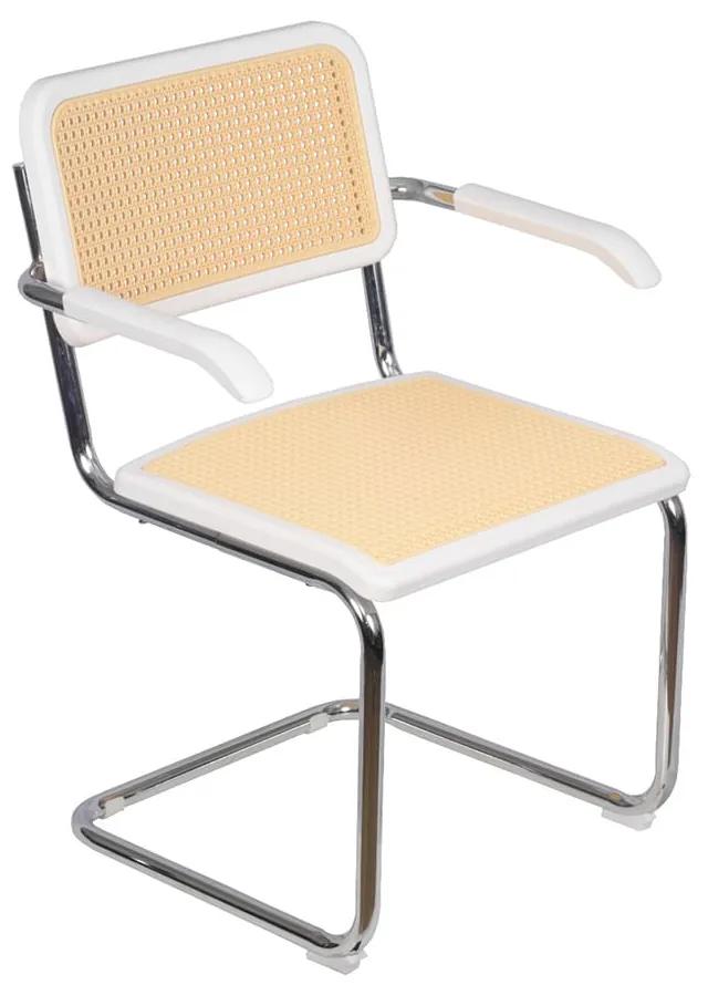 Cadeira Cesca Cromada - Branco