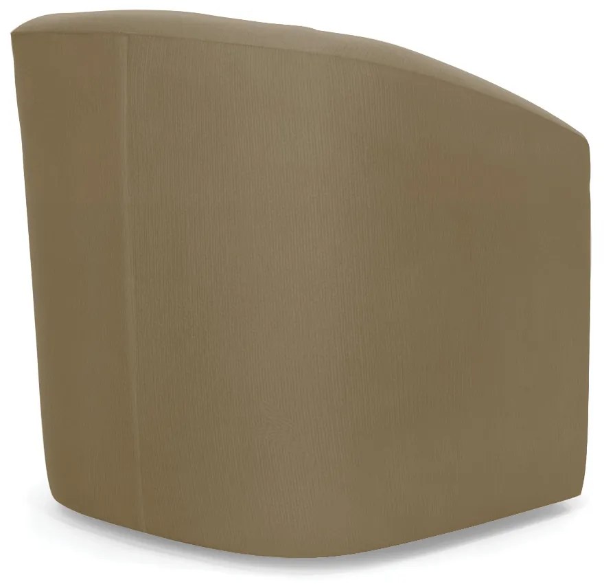 Poltrona Decorativa Base Giratória Stella Max Suede Marrom Rato D03 - D'Rossi