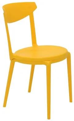 Cadeira Tramontina Luna Amarela em Polipropileno