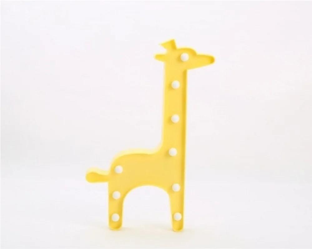 Luminária LED girafa amarela